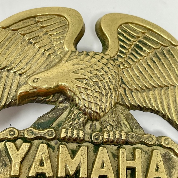Collectable 1980s Yamaha Solid Brass Eagle Belt Buckle - Picture 3 of 10
